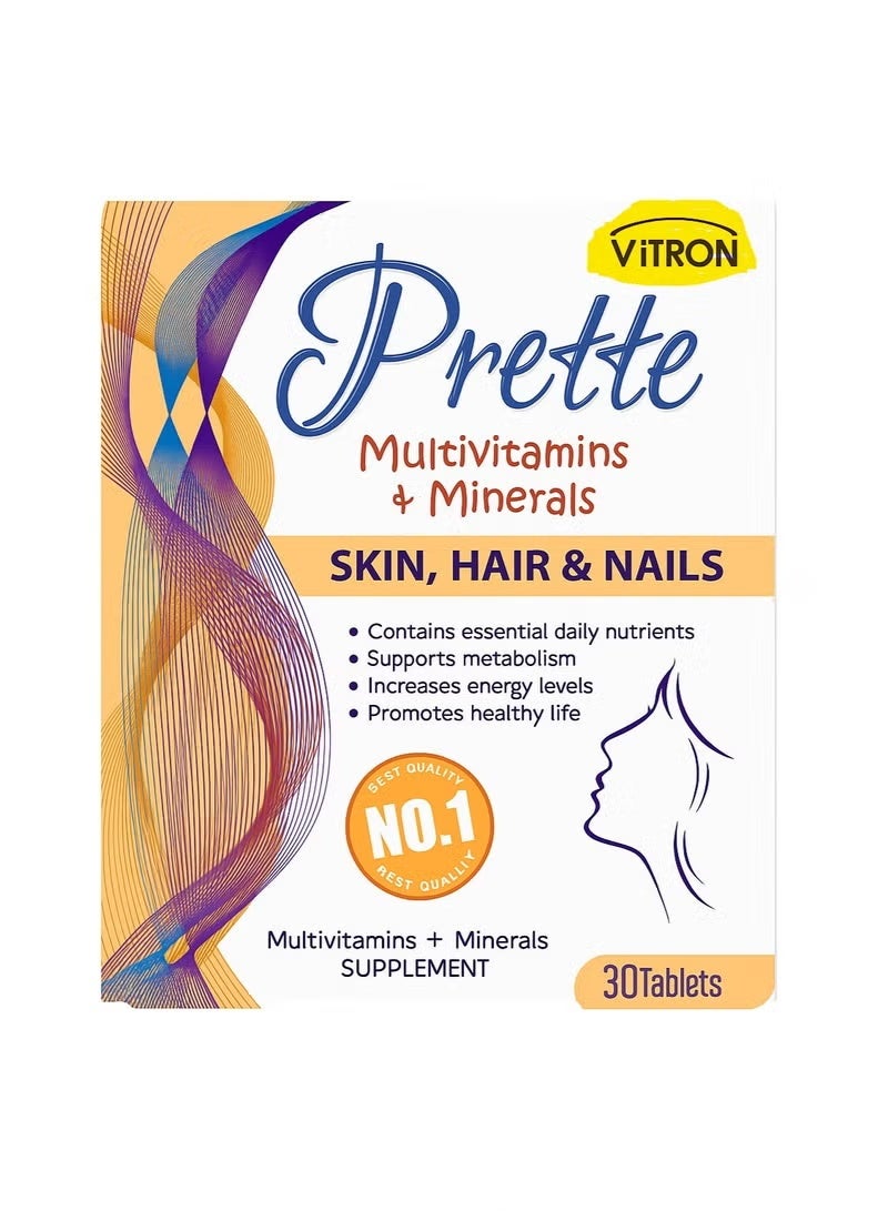 Prette Multivitamins Skin, Hair & Nails 30Tablets